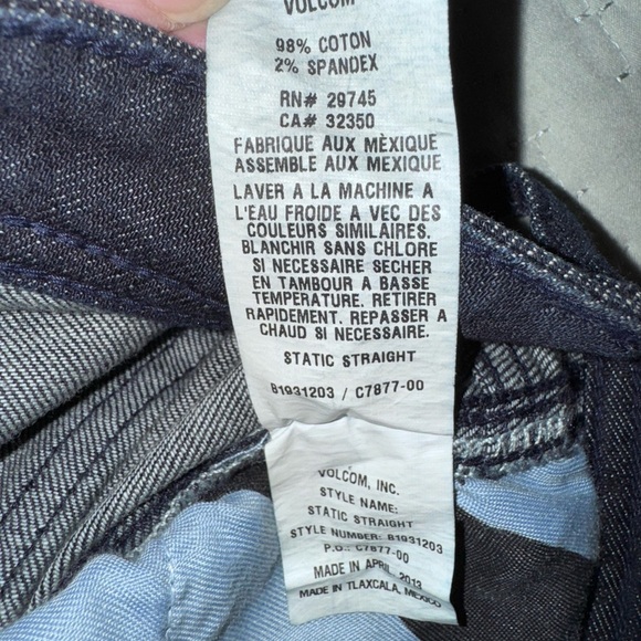 Volcom static straight 7” Low rise women’s jeans size 27/5jr. NWT - Picture 11 of 12